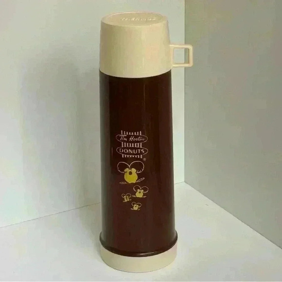 Vintage  Tim Hortons vaccuum glass Thermos - Picture 1 of 9